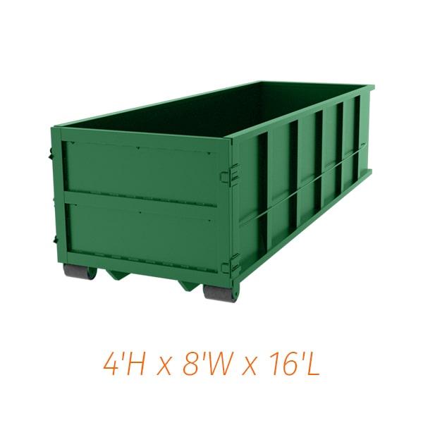 we allow for rental period extensions for our fifteen yard dumpster rentals